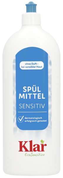 Klar Spülmittel sensitiv: duftfrei, umweltfreundlich & vegan Klar Spülmittel sensitiv: duftfrei, umweltfreundlich & vegan