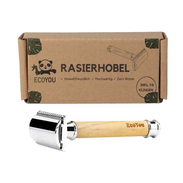 EcoYou Rasierhobel Olivenholz Holzgriff - für plastikfreies Badezimmer EcoYou Rasierhobel Olivenholz Holzgriff - für plastikfreies Badezimmer
