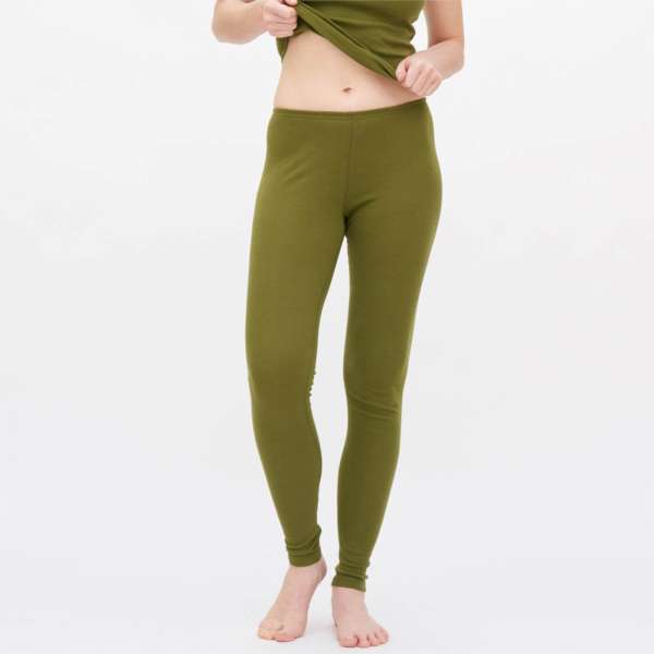 Lange warme Damen-Thermounterhose für kalte Tage, 100 % Bio