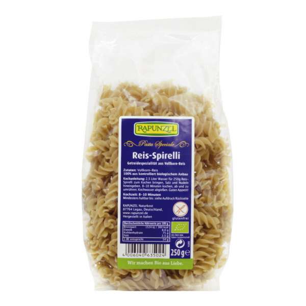 Reis-Spirelli - Vegane Spirelli Nudeln aus Bio Vollkornreis Reis-Spirelli - Vegane Spirelli Nudeln aus Bio Vollkornreis