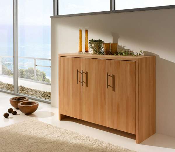 Massivholz Kommode Buche Igea mit 3 Türen fürs Esszimmer & Flur Massivholz Kommode Buche Igea mit 3 Türen fürs Esszimmer & Flur