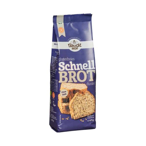 Bio Brotbackmischung ohne Gluten für schnelles Dunkles ohne Hefe Bio Brotbackmischung ohne Gluten für schnelles Dunkles ohne Hefe