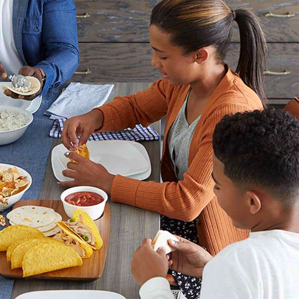 Corelle Speiseteller klein als Glas-Dessertteller in Weiß
