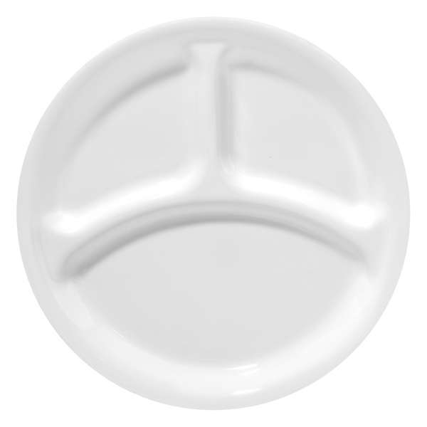 Abteilteller als Servierteller mit 3-facher Unterteilung