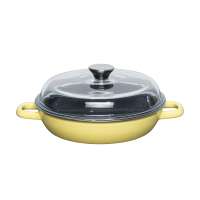 Vorschau: Riess Schmorpfanne 20/24/28 cm dark grey und lemon Vorschau: Riess Schmorpfanne 20/24/28 cm dark grey und lemon