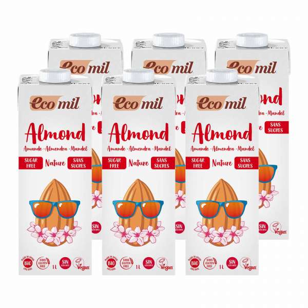 Mandelmilch zuckerfrei im 6x1l Sparpack online bestellen Mandelmilch zuckerfrei im 6x1l Sparpack online bestellen