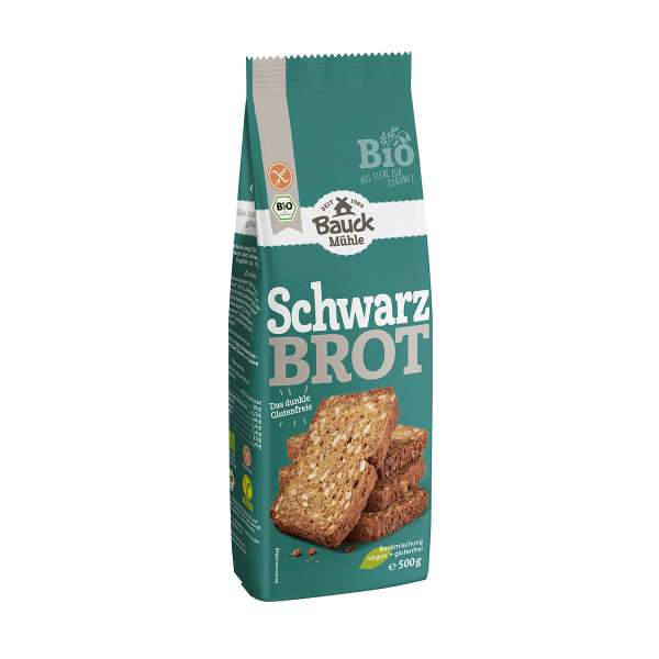 Bauck Schwarzbrot Backmischung glutenfrei - 100% pflanzlich Bauck Schwarzbrot Backmischung glutenfrei - 100% pflanzlich