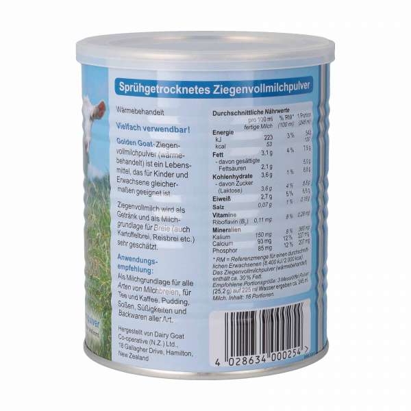 Golden Goat Ziegenmilchpulver ergibt 4 Liter Ziegenmilch