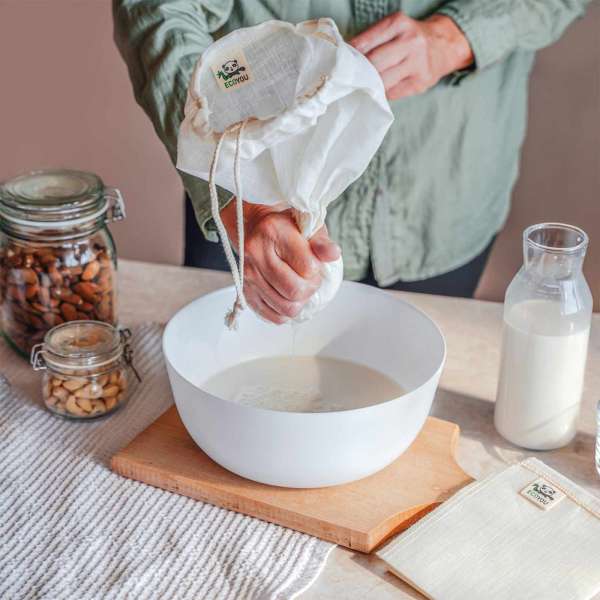 EcoYou Nussmilchbeutel - zum Nuss- & Mandelmilch selbst herstellen