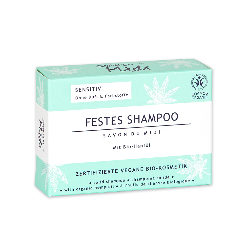 Festes Shampoo Sensitive mit Bio Hanföl von Savon du Midi