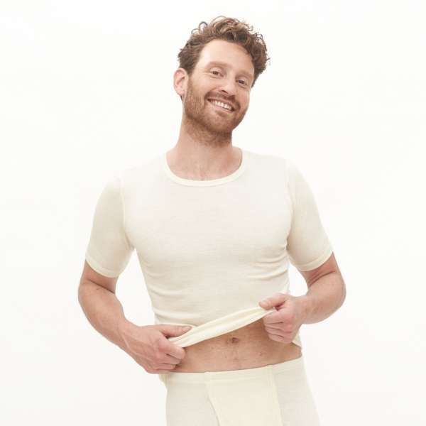 Living Crafts Herren Kurzarm-Shirt Jacob aus Bio-Baumwolle