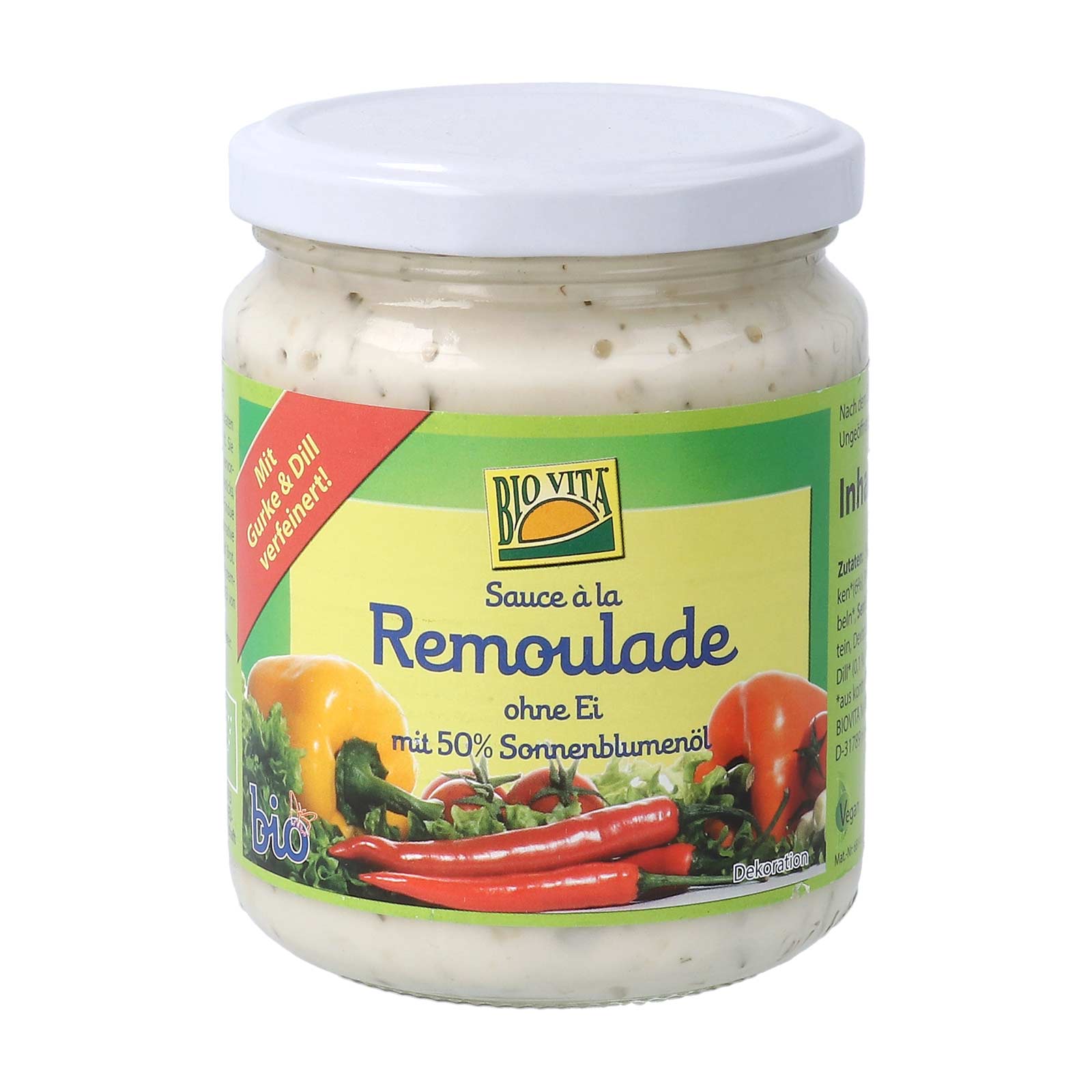 Remoulade ohne Ei kaufen, mit Gurke und Dill verfeinert PureNature