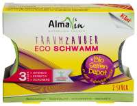 Putzschwamm mit Edelstahlwolle & Bio Seife aus Waschnuss Putzschwamm mit Edelstahlwolle & Bio Seife aus Waschnuss