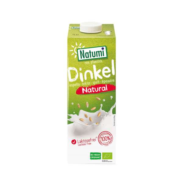 Natumi Dinkel Drink laktosefrei, köstlicher Drink aus vollem Korn Natumi Dinkel Drink laktosefrei, köstlicher Drink aus vollem Korn