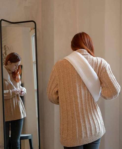 YUYU längliche Wärmflasche mit Bio-Baumwolle - GOTS