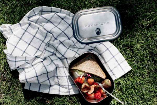 Black + Blum Lunchbox ohne Plastik - auslaufsicher mit Gabel