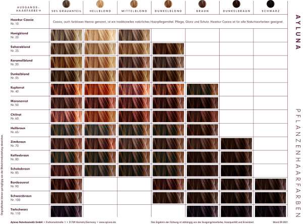 Ayluna schwarzbraun Haarfarbe ohne PPD und PTD