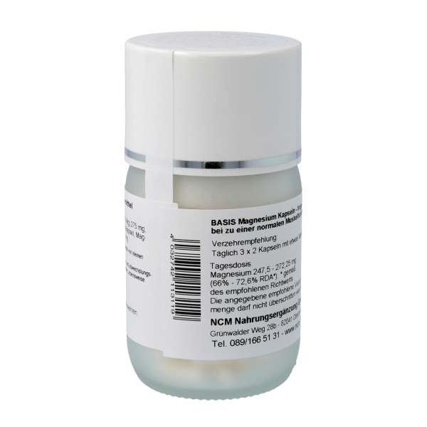Magnesium Nahrungsergänzungsmittel von NCM, 100 Kapseln