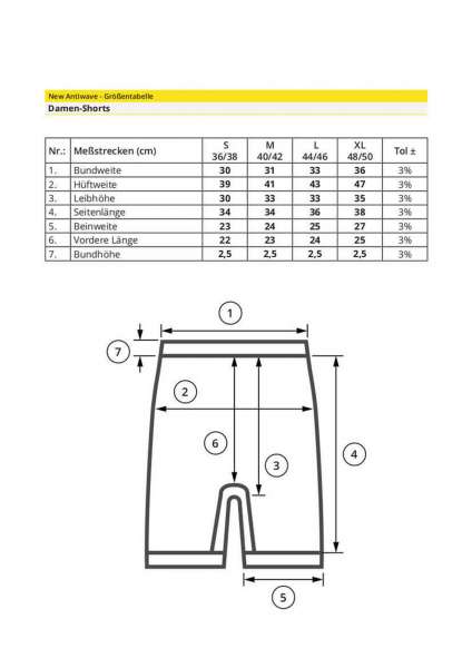 Antiwave Damen Shorts - gegen elektromagnetische Strahlen