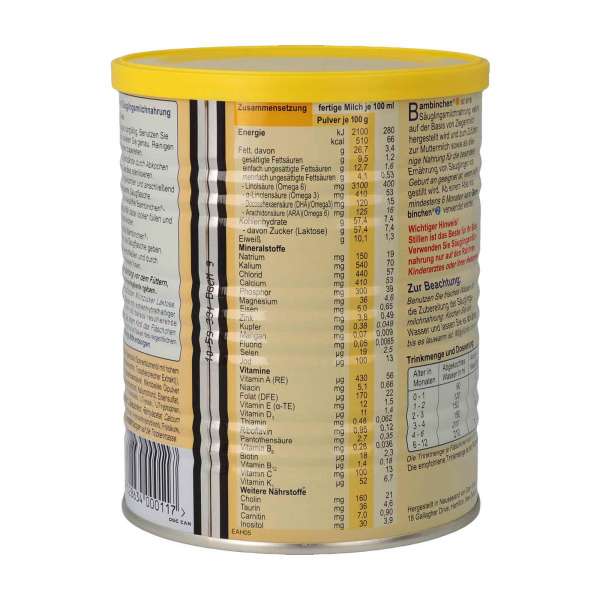 Bambinchen 1 Säuglingsmilchnahrung auf Ziegenmilchbasis, 400g