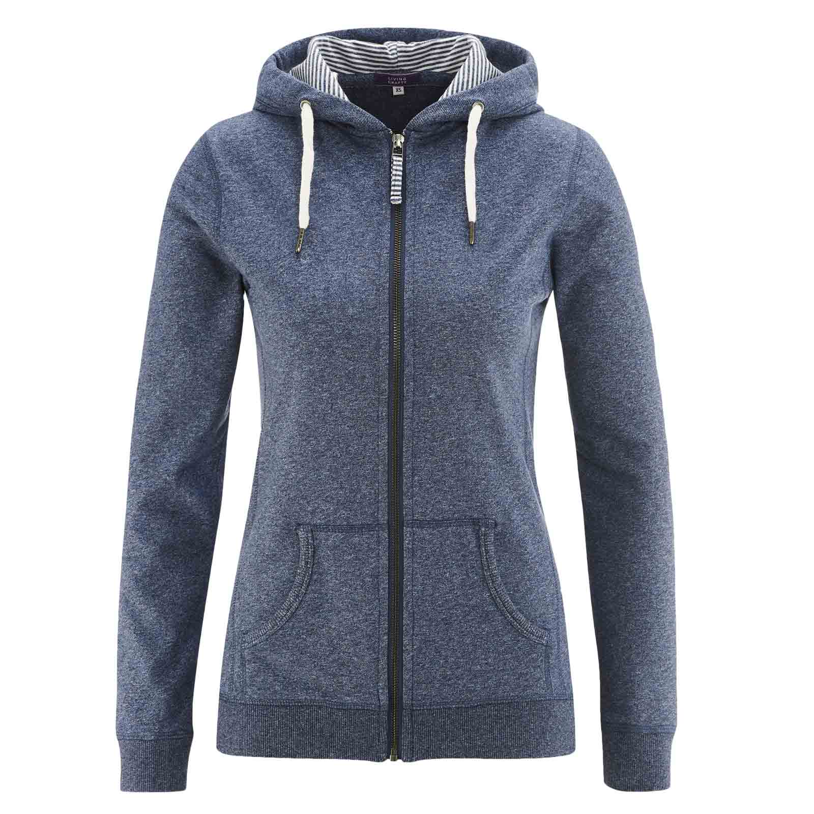 Damen Sweatjacke mit Kapuze aus 100% Bio Baumwolle PureNature Graue Damen Sweatjacke aus 100% Bio Baumwolle |