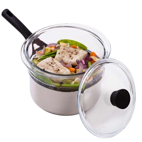 Topfeinsatz zum Dämpfen - Plastikfrei aus hitzefestem Glas gefertigt