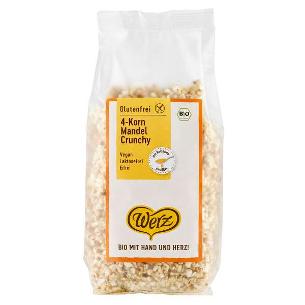 4 Korn Mandel Crunchy glutenfrei aus der Naturkornmühle Werz 4 Korn Mandel Crunchy glutenfrei aus der Naturkornmühle Werz