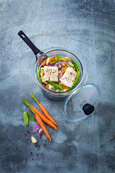 Topfeinsatz zum Dämpfen - Plastikfrei aus hitzefestem Glas gefertigt