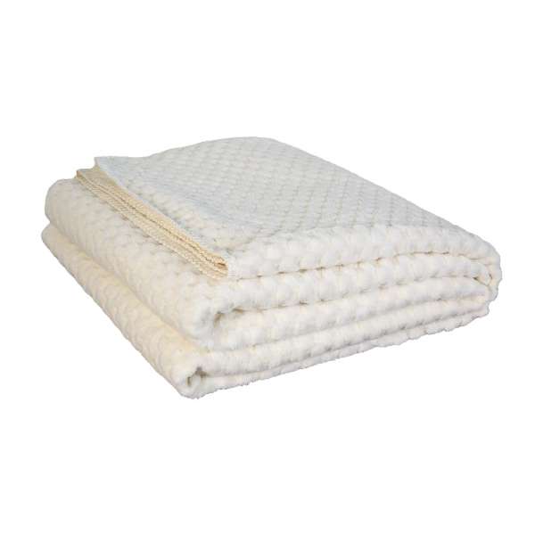 Wohndecke weiß aus Bio Baumwolle kbA. Wohndecke weiß aus Bio Baumwolle kbA.