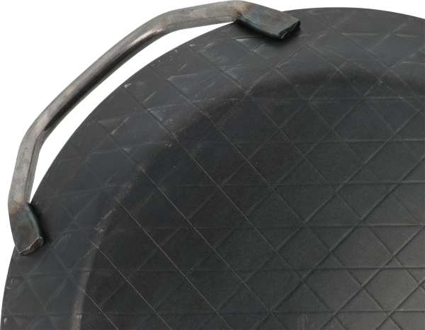 Robuste Turk Schmiedeeisen-Pfanne geriffelt, mit 2 Griffen