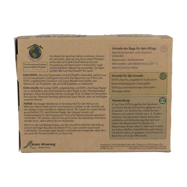 Butterbrotpapiertüten kaufen von If you care ohne Beschichtung