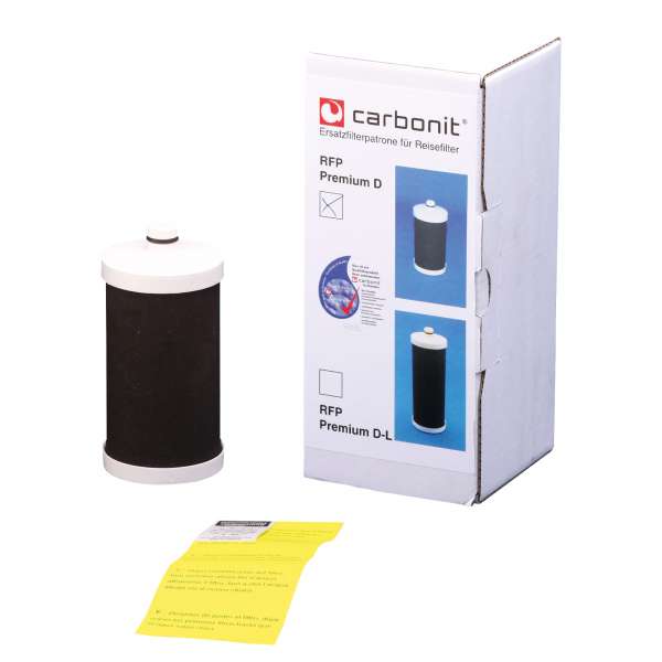 Carbonit RFP Premium Filterpatrone für GO travel Reisewasserfilter Carbonit RFP Premium Filterpatrone für GO travel Reisewasserfilter