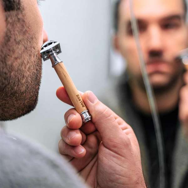 EcoYou Rasierhobel Olivenholz Holzgriff - für plastikfreies Badezimmer