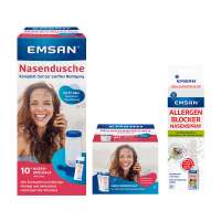 Emsan Heuschnupfen Set mit Nasendusche, Salz und Nasenspray Emsan Heuschnupfen Set mit Nasendusche, Salz und Nasenspray
