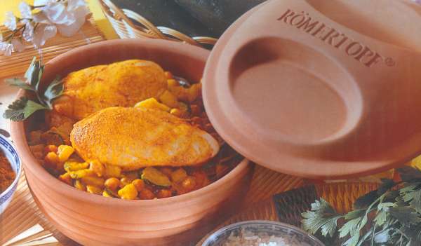 Rinderbraten Römertopf Bräter rund für Braten bis 2 kg