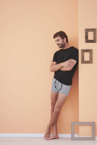 Herren Pants mit Eingriff in modischem Design im Doppelpack - Bio