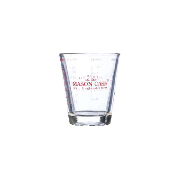 Mason Cash Mini-Messbecher: Robustes Glas, 4 Skalen, 35 ml Mason Cash Mini-Messbecher: Robustes Glas, 4 Skalen, 35 ml