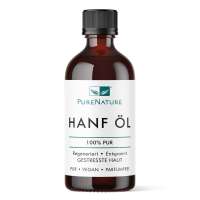 PureNature Hanföl für die Haut und Haare - kalt gepresst PureNature Hanföl für die Haut und Haare - kalt gepresst
