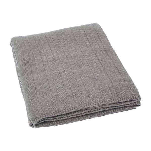 Strickdecke Schafschurwolle Plaid von PureNature Strickdecke Schafschurwolle Plaid von PureNature