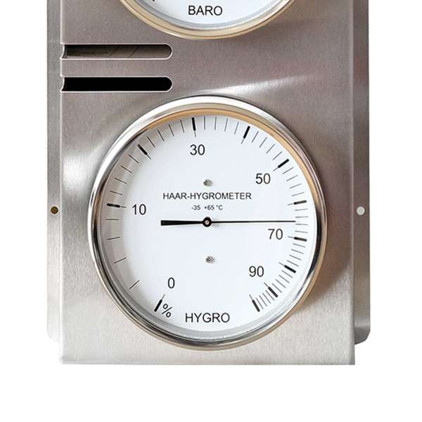 Aussen Wetterstation Fischer Edelstahl mit Hygrometer kaufen PureNature