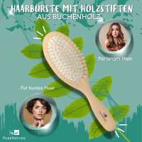 Vorschau: Haarbürste mit Holzstiften aus Buche für kurze & lange Haare Vorschau: Haarbürste mit Holzstiften aus Buche für kurze & lange Haare