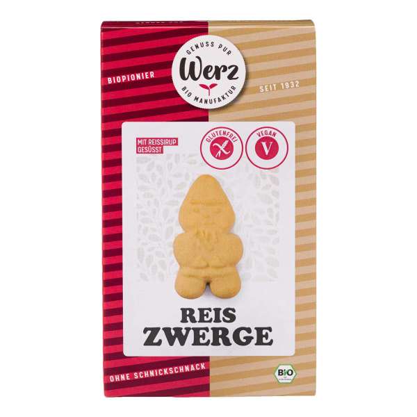 Werz Reis Zwerge Gebäck - ohne Milch, eifrei & glutenfrei Werz Reis Zwerge Gebäck - ohne Milch, eifrei & glutenfrei