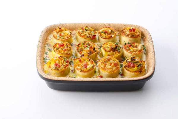 Römertopf Medium Grillschale ohne Alu aus feuerfestem Ton