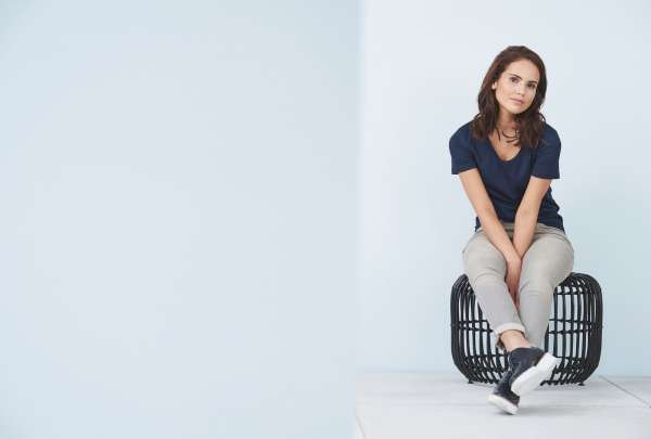 Living Crafts Damen Basic T-Shirt aus 100% Bio Baumwolle