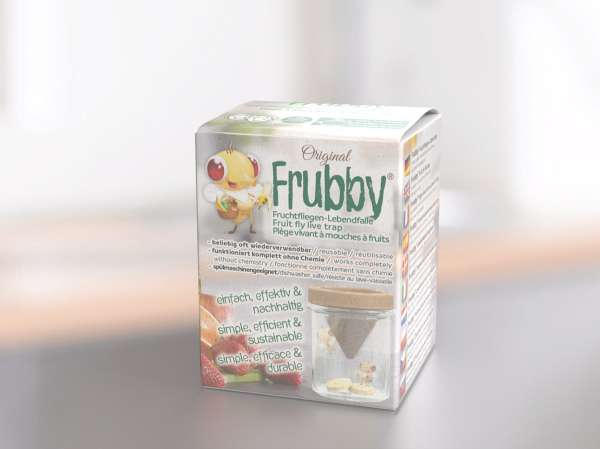 Frubby Fruchtfliegenfalle als natürliche Obstfliegenfalle