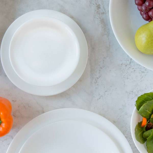 Corelle weißer Teller 26 cm: kratzfest & spülmaschinenfest