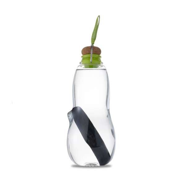 Trinkflasche mit Wasserfilter Binchotan Aktivkohle filtert Chlor