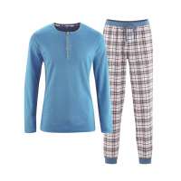 Living Crafts Pyjama für Männer - warm & aus weicher Baumwolle Living Crafts Pyjama für Männer - warm & aus weicher Baumwolle