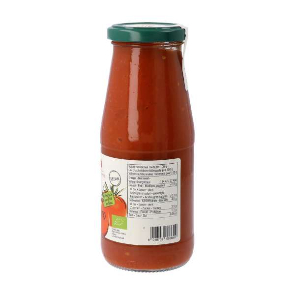 Tomatensauce Pomodoro aus sonnengereiften, frischen Tomaten
