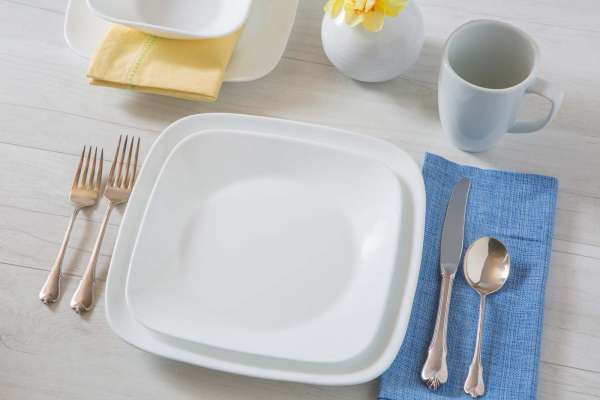 Corelle Speiseteller pure white: ideal als Campinggeschirr